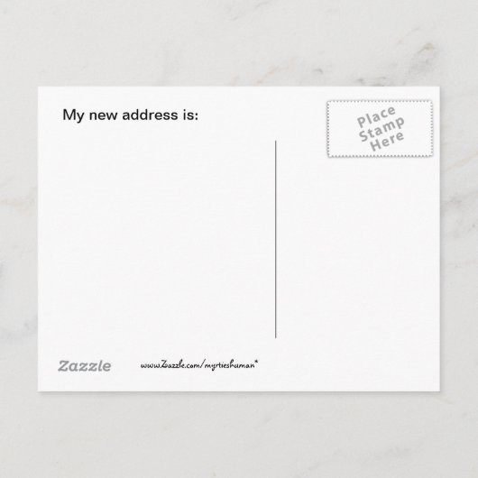 Cat新おもしろいしいアドレスの移動 案内ポストカード (裏面)