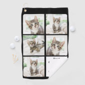 CAT最高のパパBy Parパーソナライズされた - 5 Photo Collage ゴルフタオル (インサイチュ)