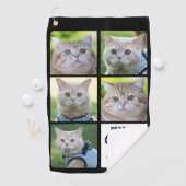 CAT最高のパパEver - パーソナライズされた 5 Photo ゴルフタオル (インサイチュ)