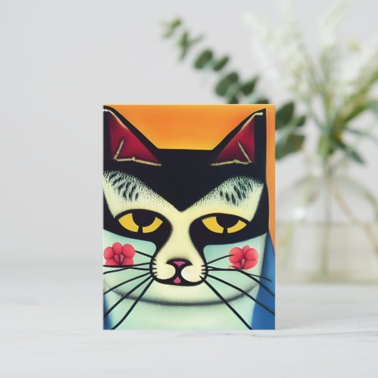 CAT混合メディア ポストカード (スタンド正面)