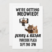 CAT結婚のカスタム招待状 招待状 (正面/裏面)