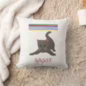 CAT装飾用クッション。パーソナライズされた名前 クッション (ブランケット)