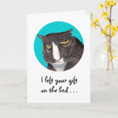 Cat誕生日 カード (黄色い花)