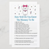 Cat赤ちゃんシャワーゲームをどれだけ知っているか (正面/裏面)