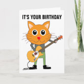 CAT遊のギター誕生日カード カード (正面)
