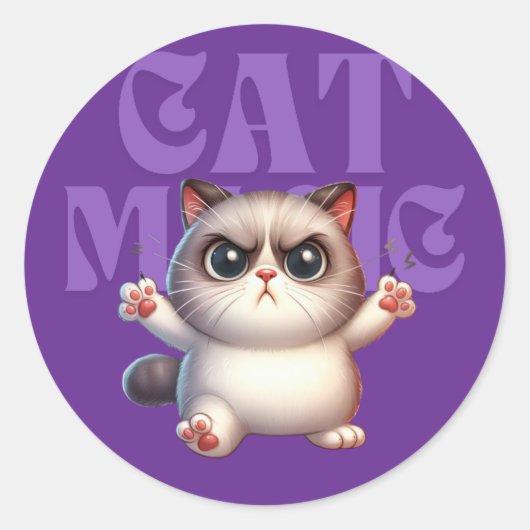 Cat電源シール ラウンドシール (正面)