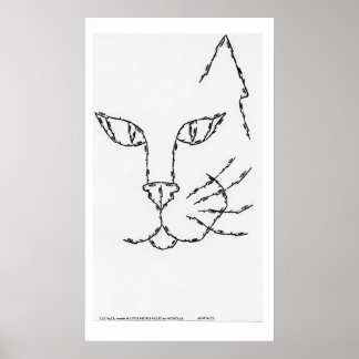CAT顔、小さな人々から成る顔 ポスター