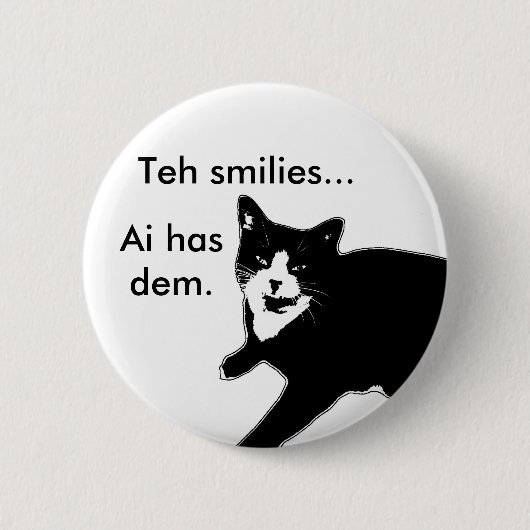 Cat2 缶バッジ (正面)