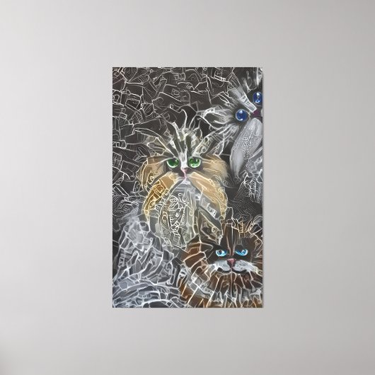 Cat3 – 光爆弾 キャンバスプリント (正面)