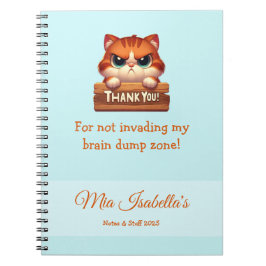 Cat -おもしろいプライバシーノートブックのカスタマイズ可能 ノートブック