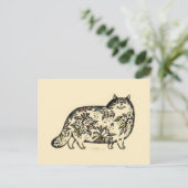 Cat おもしろい 2014カレンダーはがき ポストカード (スタンド正面)