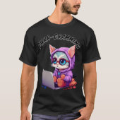 Cat おもしろい Pun Tech Savvy Kitten Programming Pun Ki Tシャツ (正面)