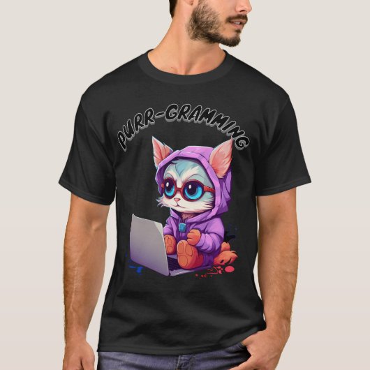 Cat おもしろい Pun Tech Savvy Kitten Programming Pun Ki Tシャツ (正面)