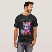 Cat おもしろい Pun Tech Savvy Kitten Programming Pun Ki Tシャツ (正面フル)