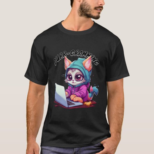 Cat おもしろい Pun Tech Savvy Kitten Programming Pun Ki Tシャツ (正面)