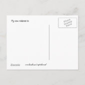 Cat/おもしろいI've Move/New Address 案内ポストカード (裏面)