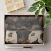 Cat お洒落 2不気味ハロウィーンデコページ紙 薄葉紙 (ギフト)