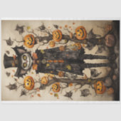 Cat お洒落 2不気味ハロウィーンデコページ紙 薄葉紙 (正面)