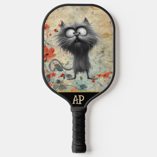 *~* Cat お洒落 AP68予測できなフローラ6写真 ピックルボールラケット (正面)