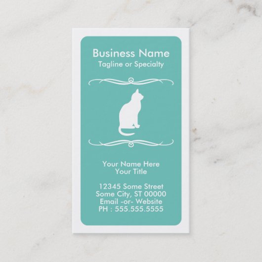 cat (カモダンラーカスタマイズ可能) 名刺 (正面)