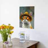 Cat クール – デジスタイリッシュタル絵を描ズ 箔ポスター (レイダウン (キッチン))