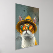 Cat クール – デジスタイリッシュタル絵を描ズ 箔ポスター (レイダウン)