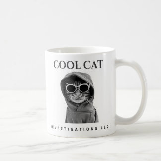 Cat クール Investigations LLC mag(黒/白) コーヒーマグカップ