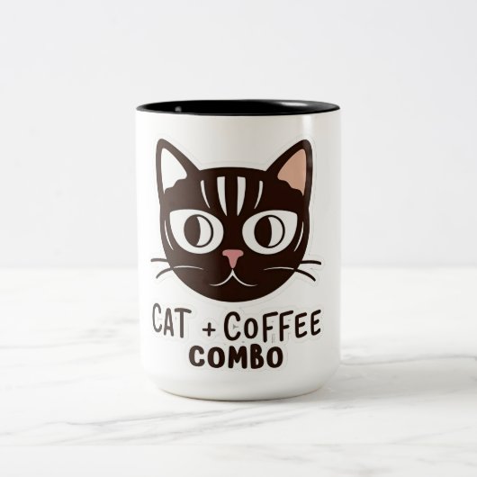 Cat +コーヒーコンボマグカップ ツートーンマグカップ (中央)