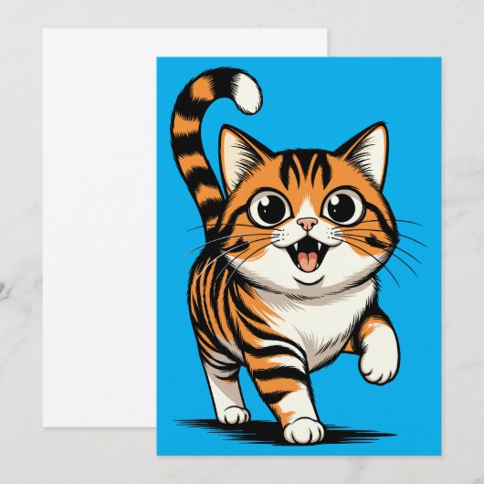 cat サンキューカード (正面/裏面)