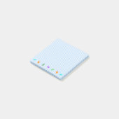CAT&チェック(ブルー) ポストイット (アングル)