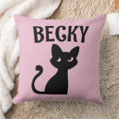 CAT パーソナライズされた ADD NAME PINK クッション (ブランケット)