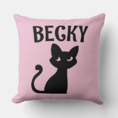 CAT パーソナライズされた ADD NAME PINK クッション (正面)