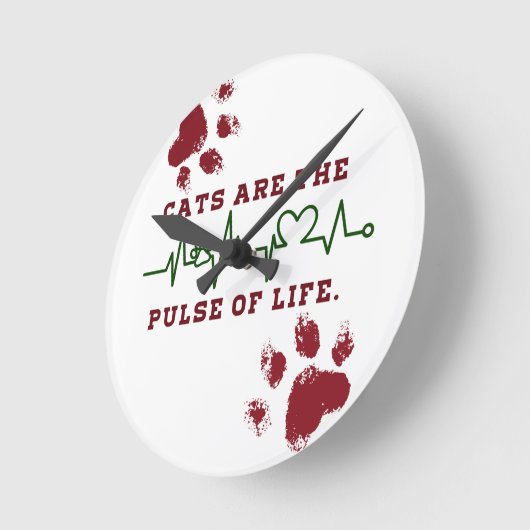 Cat ラウンド壁時計 (傾斜)