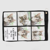 CAT 最高の MOM By Parパーソナライズされた - 5 Photo Collage ゴルフタオル (横)