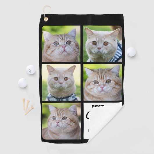 CAT 最高の MOM Ever - Golfパーソナライズされた - 5枚の写真 ゴルフタオル (インサイチュ)