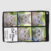 CAT 最高の MOM Ever - Golfパーソナライズされた - 5枚の写真 ゴルフタオル (横)