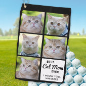CAT 最高の MOM Ever - Golfパーソナライズされた - 5枚の写真 ゴルフタオル