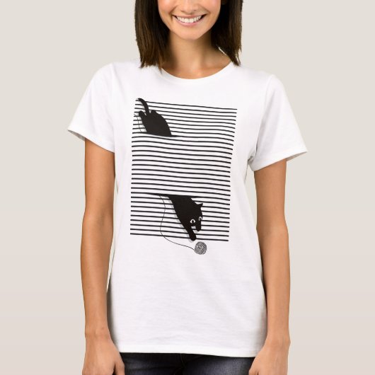 Cat_歩く Tシャツ (正面)