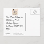 Cat 熱狂する Lady Cats in Birdcagesの住所の変更 案内ポストカード (裏面)