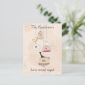 Cat 熱狂する Lady Cats in Birdcagesの住所の変更 案内ポストカード (スタンド正面)