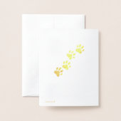 Cat 空白の Inside Foil Noteカード 箔カード (裏面封筒付き)