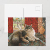 CAT 絵画の ポストカード (正面/裏面)