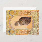 CAT 絵画の ポストカード (正面/裏面)