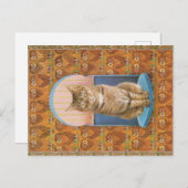 CAT 絵画の ポストカード (正面/裏面)