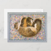 CAT 絵画の ポストカード (正面/裏面)