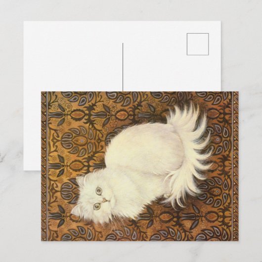 CAT 絵画の ポストカード (正面/裏面)