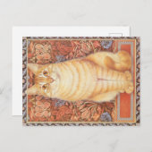 CAT 絵画の ポストカード (正面/裏面)