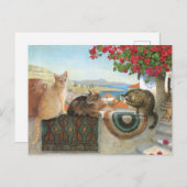 CAT 絵画の ポストカード (正面/裏面)