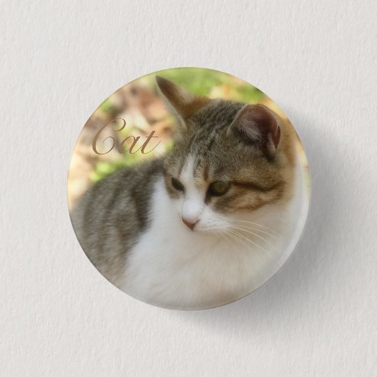 Cat 缶バッジ (正面)