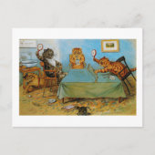 Cat 遊Table Tennis、Louis Wain ポストカード (正面)